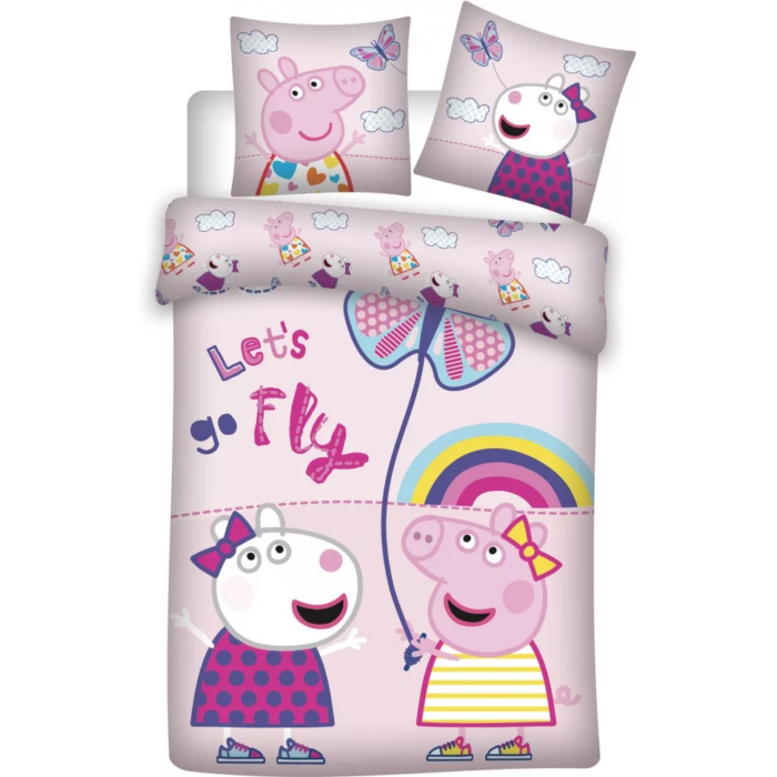 Set lenjerie pat copii Peppa Pig and Suzy 100x135 SunCity