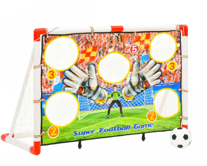 Set poarta de fotbal cu perete 120x51x77cm