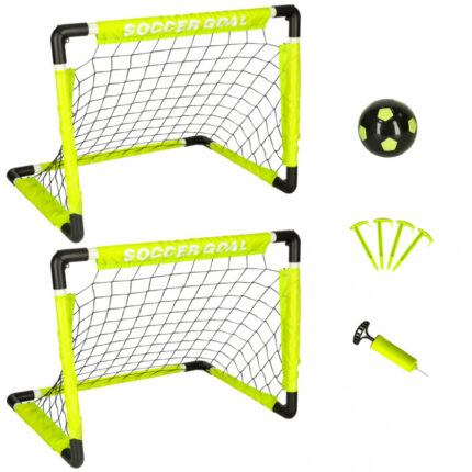 Set porti de Fotbal cu minge si pompa Soccer Goal