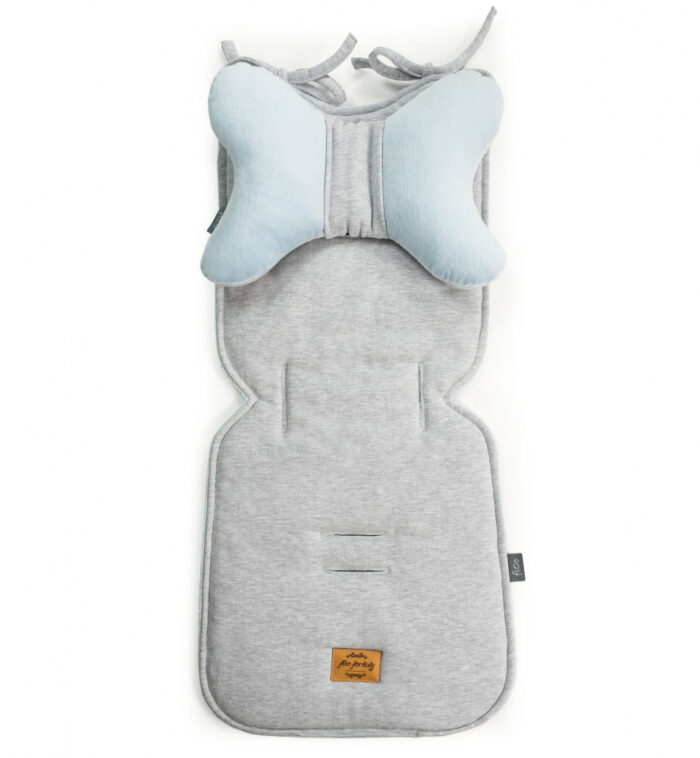 Set salteluta si pernuta pentru carucior Floo for Baby Pad Blue