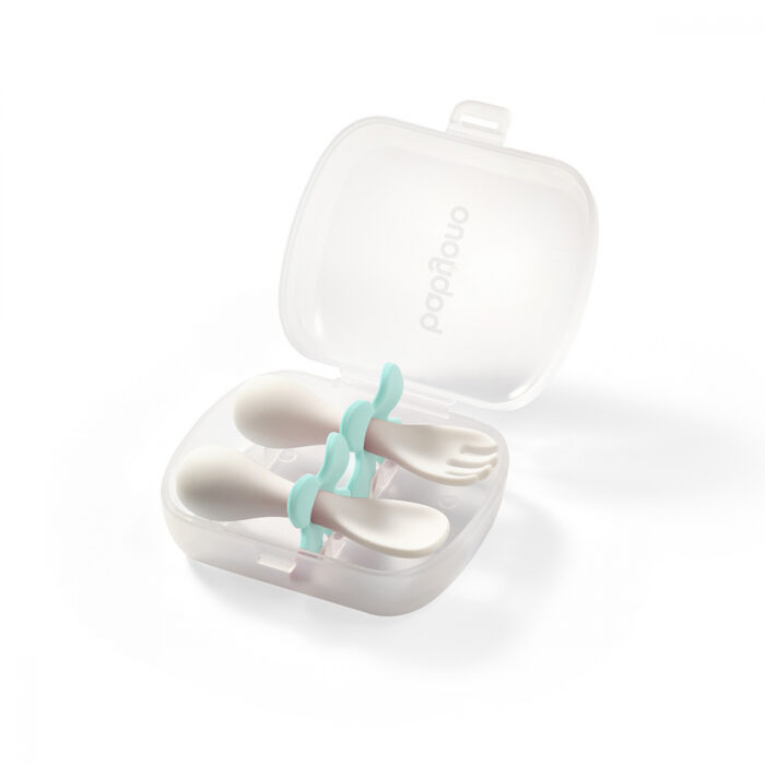 Set tacamuri ergonomice copii Babyono verde