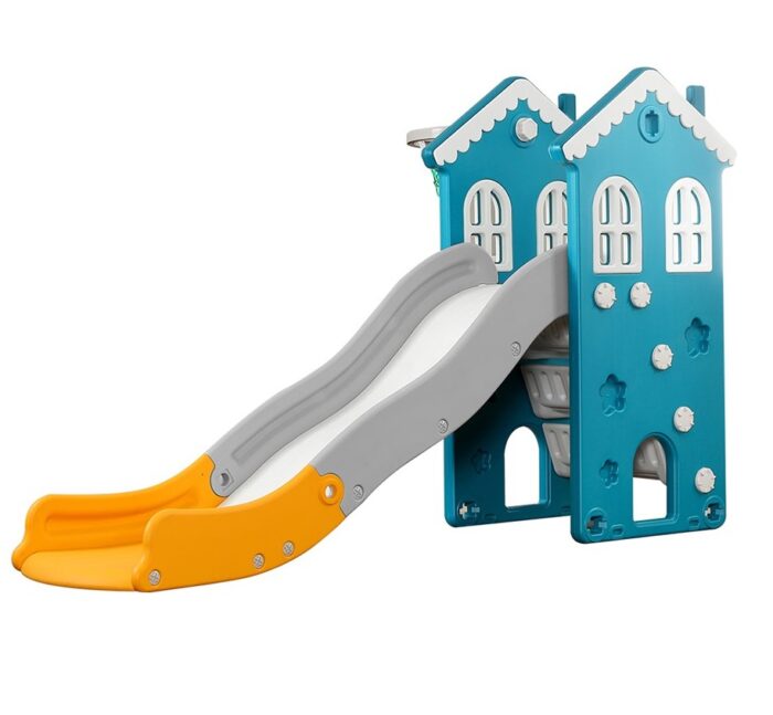 Tobogan 2 in 1 cu cos de baschet Dream Castle Green