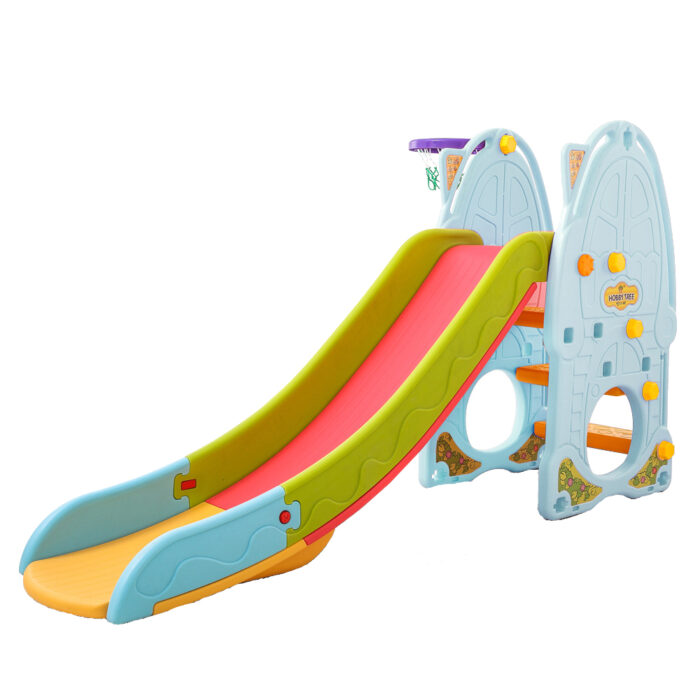 Tobogan Nichiduta Blue Play and Slide 2in1 cu cos de baschet