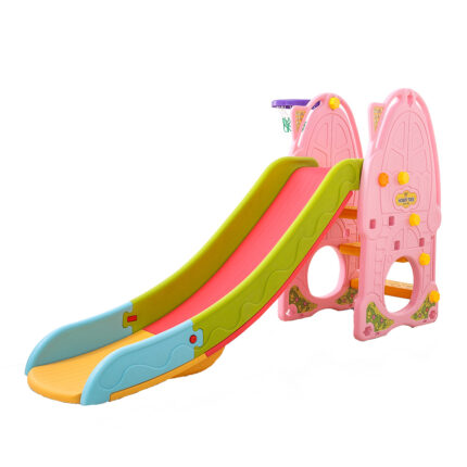 Tobogan Nichiduta Pink Play and Slide 2in1 cu cos de baschet