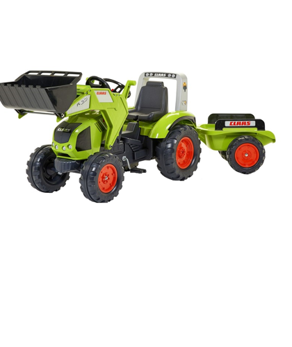 Tractor Falk cu pedale Claas Axos 330 cu cupa si remorca