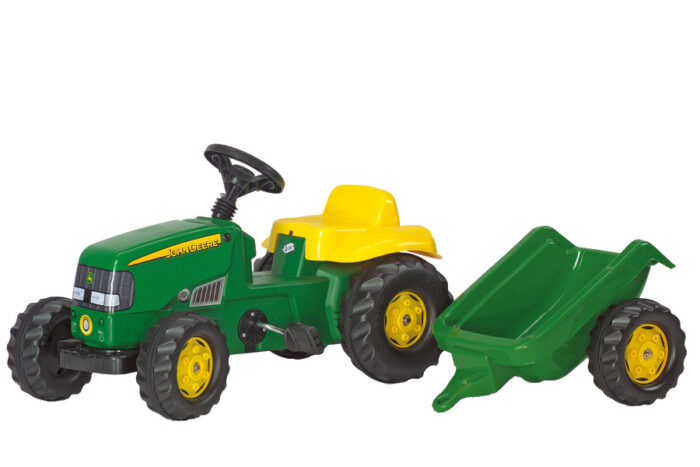 Tractor cu pedale Rolly Kid John Deere cu remorca