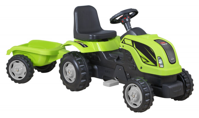 Tractor cu pedale si remorca Micromax MMX Green