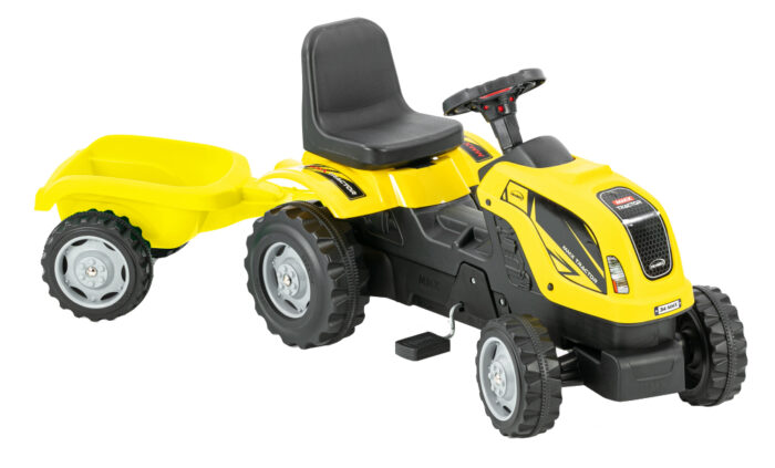 Tractor cu pedale si remorca Micromax MMX Yellow