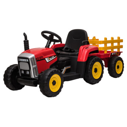 Tractor electric 12V cu remorca Nichiduta Farmer Red