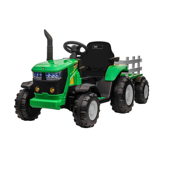 Tractor electric 12V cu remorca Nichiduta Track Green