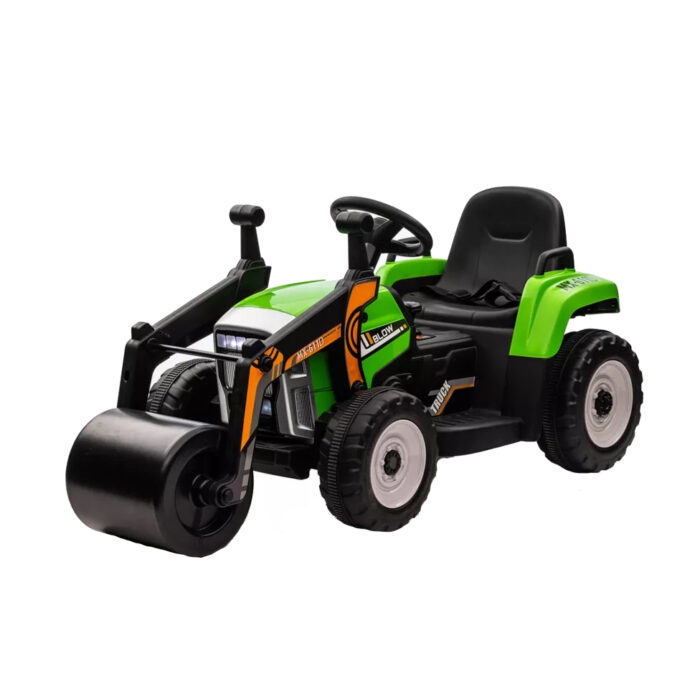 Tractor electric 12V cu telecomanda si rola nivelare Nichiduta Roller Track Green