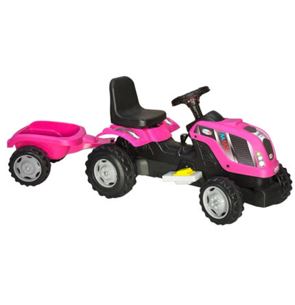 Tractor electric cu remorca Micromax MMX Pink