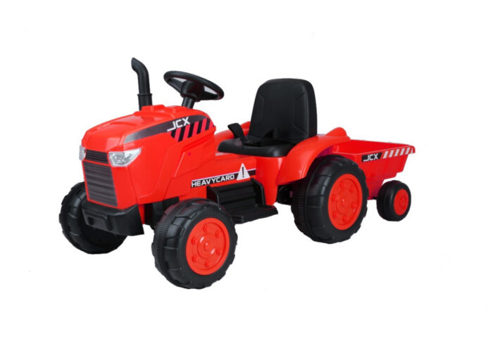 Tractor electric cu telecomanda si remorca Nichiduta JCX Heavy 12V Red