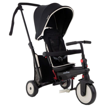 Tricicleta Smart Trike 6in1 pliabila STR3 Negru cu garnitura bej