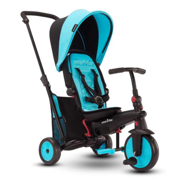 Tricicleta pliabila Smart Trike 6 in 1 STR3 Albastru dotata cu frana si scaun rabatabil