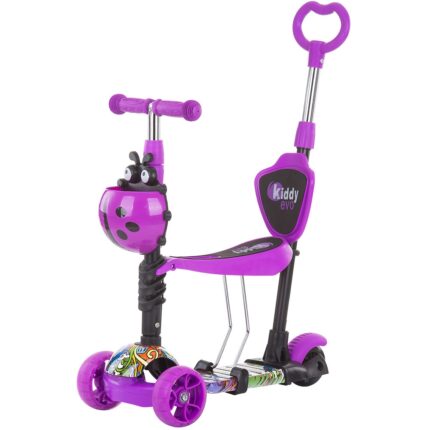 Trotineta Chipolino Kiddy Evo 3 in 1 cu maner purple graffiti