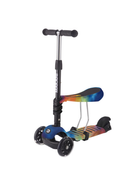 Trotineta Makani 3 in 1 Ride and Skate Rainbow