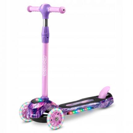 Trotineta Ricokids cu roti LED Piko Violet Roz