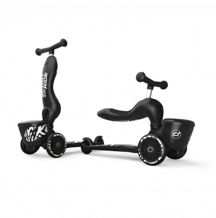 Trotineta copii cu sezut transformabila 2in1 Scoot Ride HighwayKick 1 Lifestyle Zebra 1-5 ani