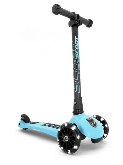 Trotineta copii pliabila cu roti luminoase Scoot Ride HighwayKick 3 Blueberry