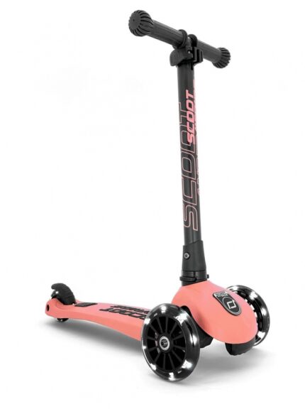 Trotineta copii pliabila cu roti luminoase Scoot Ride HighwayKick 3 Peach