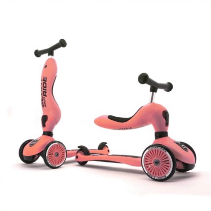 Trotineta copii transformabila 2 in 1 Scoot Ride HighwayKick 1 Peach