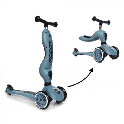 Trotineta copii transformabila 2 in 1 Scoot Ride HighwayKick 1 Steel