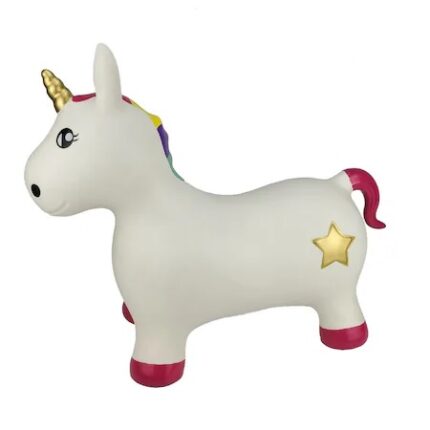 Unicorn gonflabil pentru copii Skkippy Buddy alb 61 cm