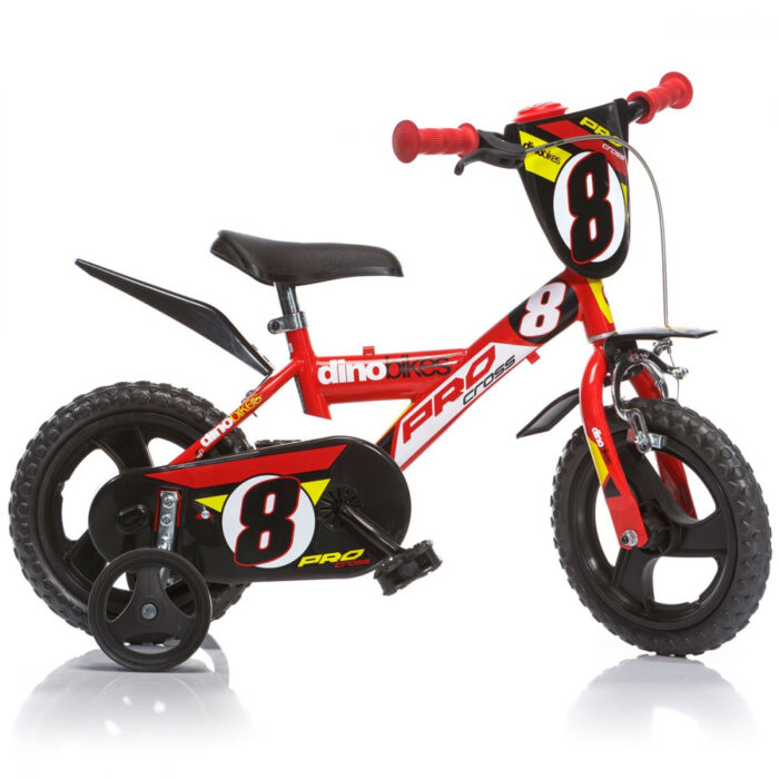 Bicicleta pentru copii Pro Cross Dino Bikes 12 inch rosie