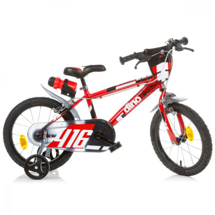 Bicicleta pentru copii model 416 Dino Bikes 16 inch rosu