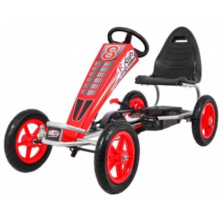 Kart cu pedale si roti gonflabile Gokart air rosu