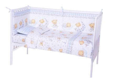 Lenjerie patut cu 4 piese Sleepy Little Bear Bleu 015