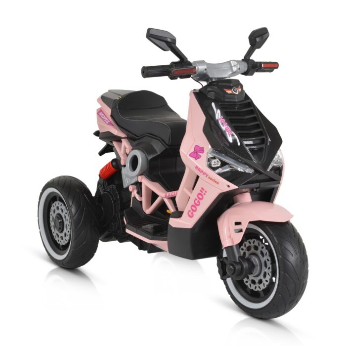 Motocicleta electrica cu lumini MP3 si USB Pink