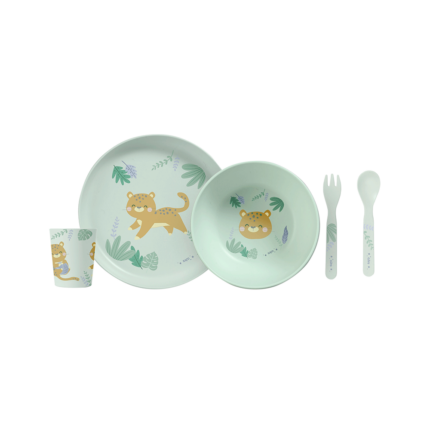 Set complet de masa cu 5 piese Jungle Cheetahs mint