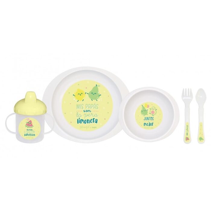 Set complet de masa cu 5 piese La Pera Limonera yellow