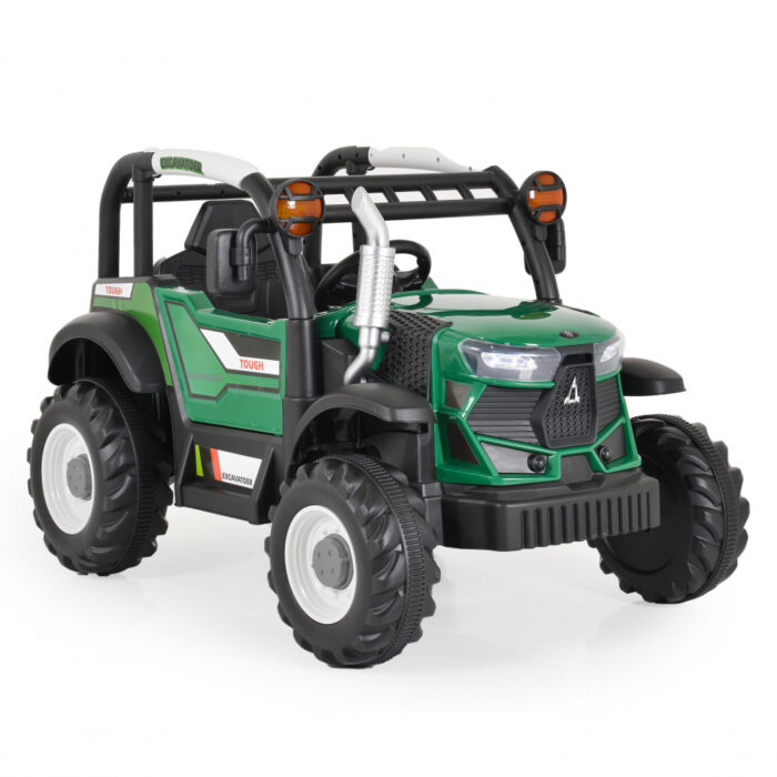 Tractor electric 12V cu telecomanda Harvest green